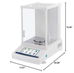U.S. Solid 0.1mg Analytical Balance, 220g x 0.0001g Touch Panel Lab Scale, Auto Internal Calibration, RS232, Piece Counting, Percent Weighing, Adjustable Stability & Display Speed, g, oz, ct, mg