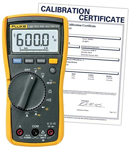 Fluke - 2538790CAL 115 Compact True-RMS Digital Multimeter with a NIST-Traceable Calibration Certificate with Data