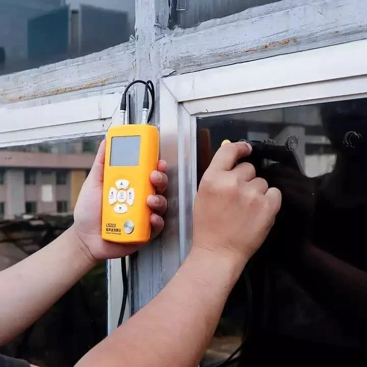 Thickness Gauge, Smart Ultrasonic Thickness Sensor Gauge Meter Tester Measuring Instrument Measurement Device Testing Equipment