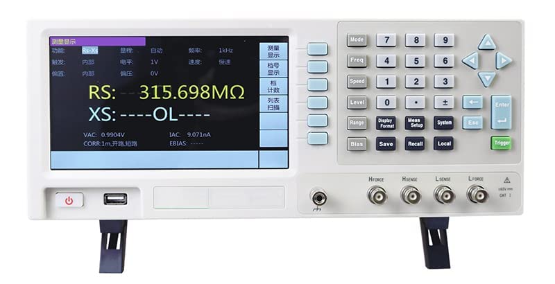 High Frequency 1MHz LCR Meter Measurement Benchtop LCR Digital Electric Bridges Inductance Capacitance Resistance Tester with Basic Accuracy 0.05% Frequency Resolution 1mHz 6 1/2 Digit Display