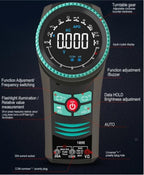 189C Portable RotaryDial Digital Multimeter VoltageCurrent Tester NCVDiode CapacitanceResistance Meter
