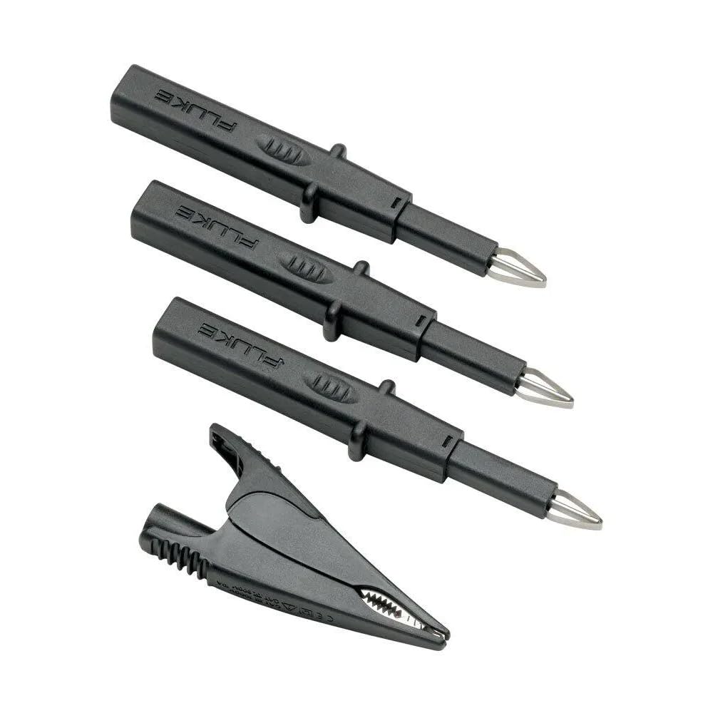 Fluke TL1550B 3 Piece Test Lead Set with Alligator Clips, 5000V DC Voltage, 20A Current, 103-25/128" Cable Length