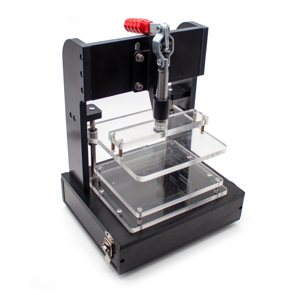 150x130MM PCB Universal Test Stand - PCBA Test Rack Embryo Frame with 4 Acrylic Boards, DIY Circuit Board Fixture Testing Jig for Electronic Component Testing & PCB Assembly Validation