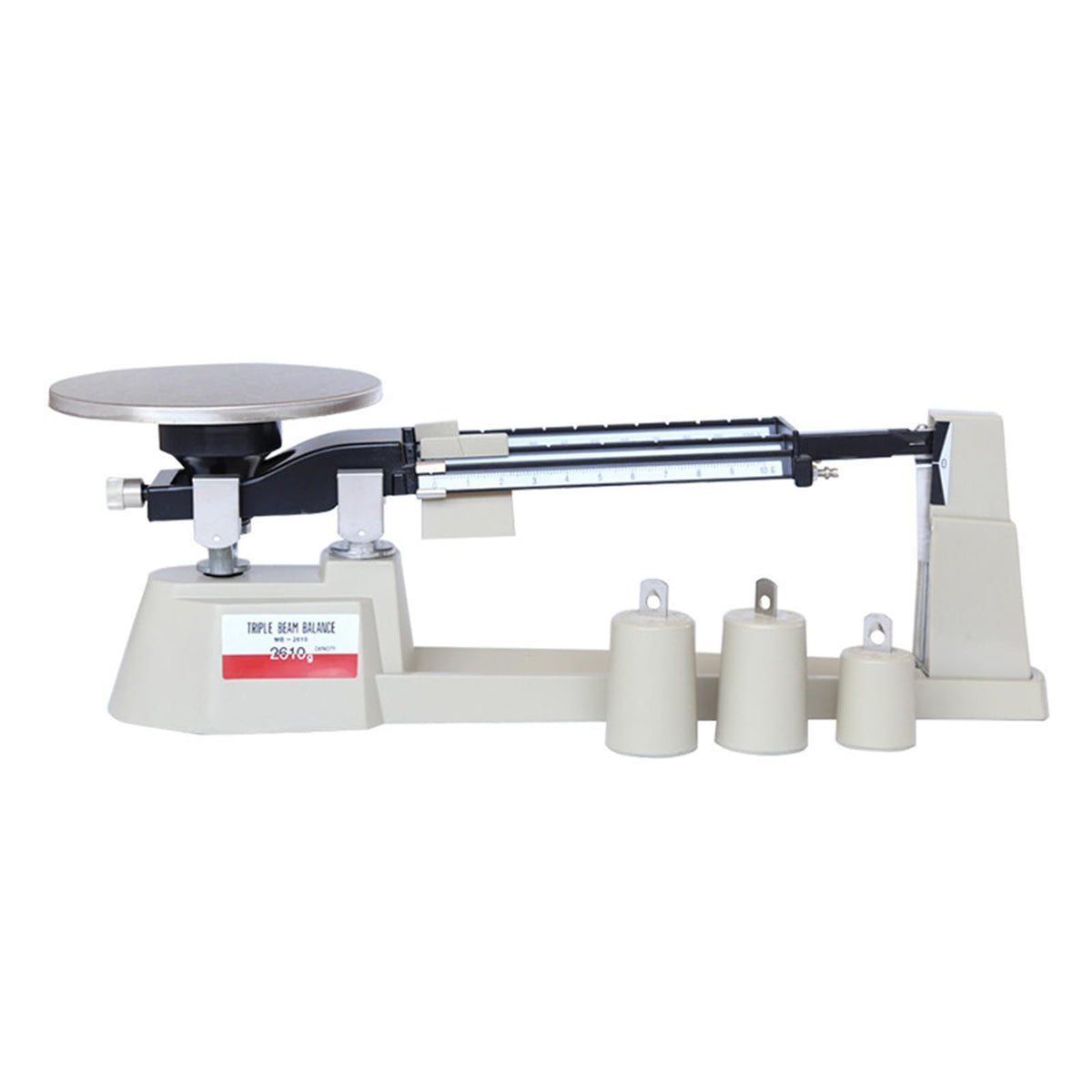 Triple Beam Mechanical Balance Scale, 0.1g-2610g Lab Analytical Weight Set with 3 Weights, Accuracy 0.1g, No Need Battery, for Electronics, Scientific Research, Food