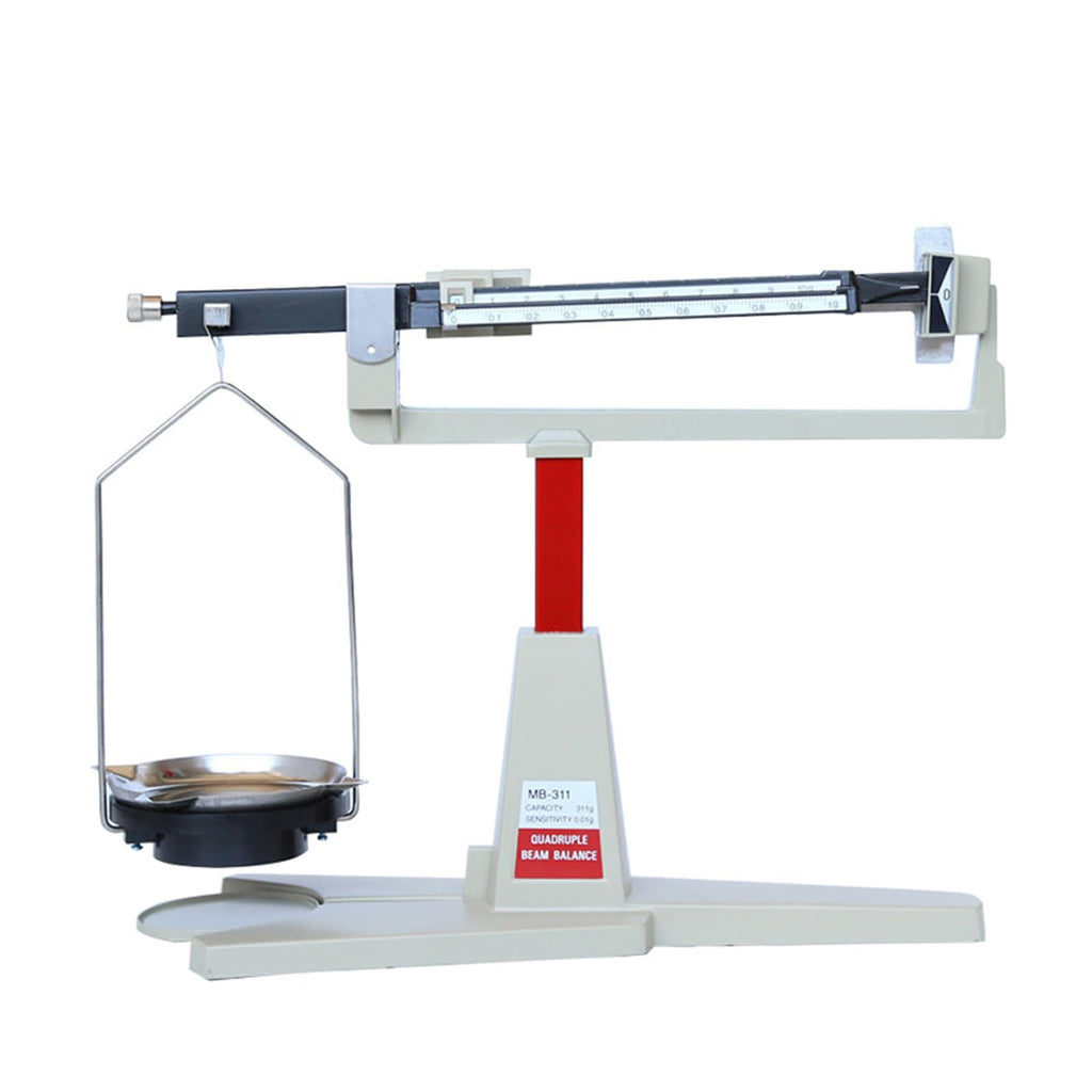 4 Rulers Beam Mechanical Balance Scale, 0.01g-311g Laboratory Magnetic Mechanical Scale, 0.01g Accuracy, Fast Reading, for School Laboratory Teaching