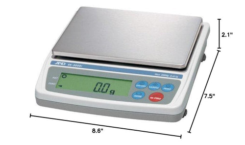 A&D Weighing EK-3000i Compact Balance, 3000g x 0.1g with External Calibration with Warranty