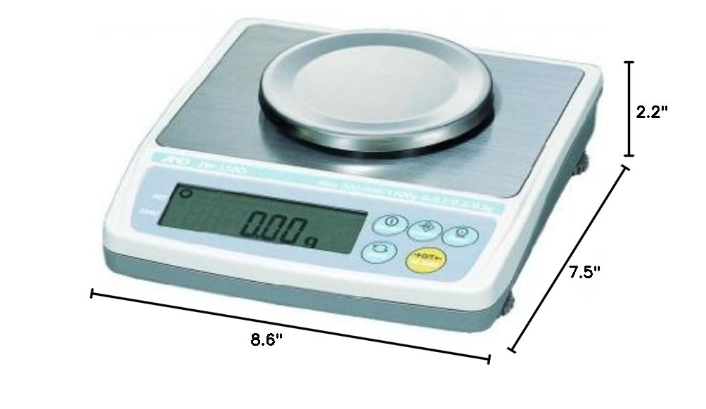 A&D ENGINEERING EW-150I EW-i Series Everest Compact Balance, 60 g Capacity, +/-0.02 g Linearity, 7.5" W x 8.6" D x 2.2" H