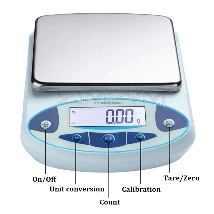 3000/5000g/30kg 0.01g/0.1g Digital Electronic Balance Lab Jewelry Scale High Precision Industrial Kitchen Weighing Balance Scale(30kg 0.1g)