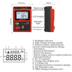 Insulation Resistance Tester with LCD Display, Paint Conductivity Measurement, Maximum 99 Counts, Sampling Rate 0.5-10/sec for Industrial and Electrical Testing