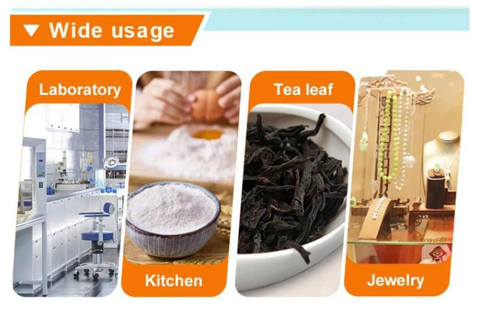 0.001g Digital LCD Laboratory Analytical Balance Precise Jewelry Electronic Scale100g/200g/300g/500g Food Kitchen Scales(100g)