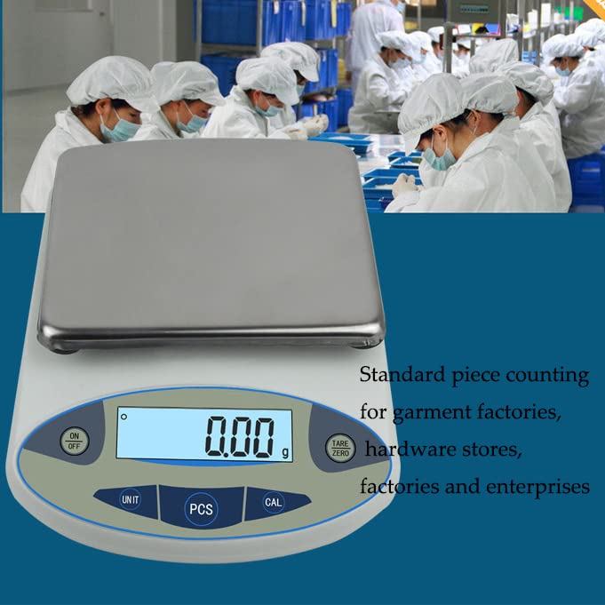 0.01G Electronic Analytical Balance Lab Scale Precision Weighing Scale Scientific Scale Jewelry Scales Kitchen Scale Balance with LCD Display for Kitchen,Store (3000G)