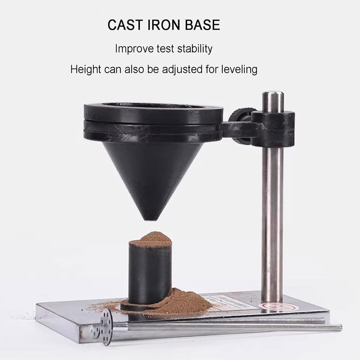 Soil Swelling Rate Tester,Neckless Funnel Soil Measuring Cup Stirrer with 10ml Soil Measuring Cup and Stirrer,Detachable Design,for Laboratory, Geotechnical