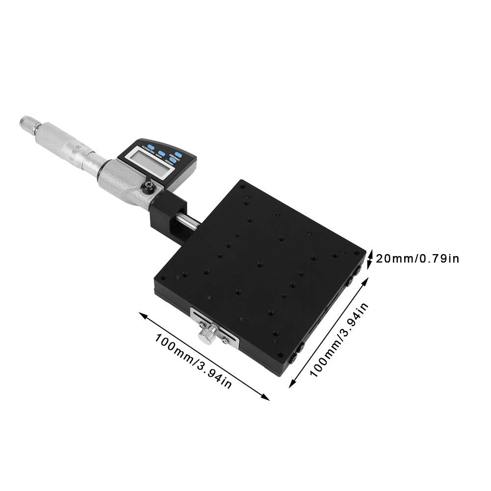 SEMX100AC Digital X-Axis Micrometer Cross Slide 0.01mm Precision Fine Adjustment Platform for Optical Lab Precision Measurement and Laser Positioning