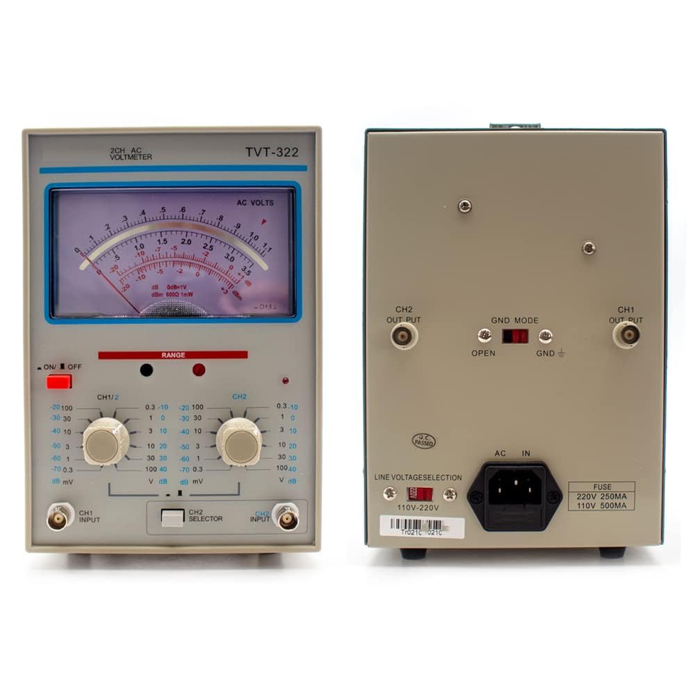 Double Needle Millivoltmeter Voltage Double Pointer Display 300uV-100V