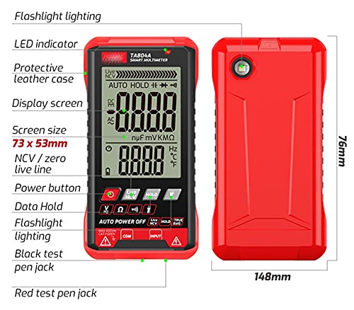 Digital Multimeter Professional Auto Tester True RMS Multimeter Thin Intelligent Voltage Meter