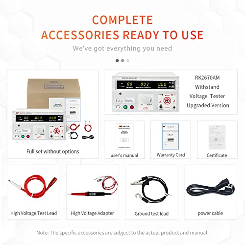 5KV High Voltage Insulation Tester, LED Display AC Hi-Pot Tester for Electrical Safety, Reliable Insulation Resistance Testing Tool