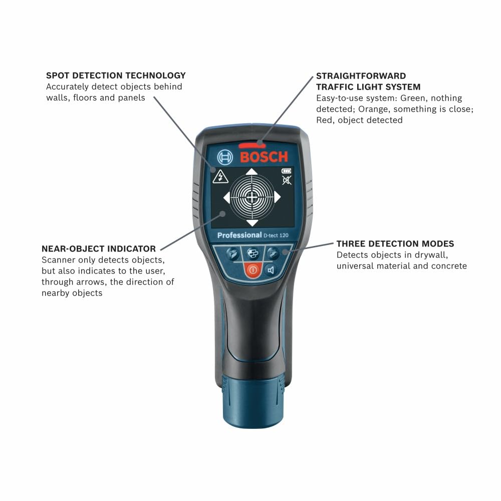 BOSCH PRO D-Tect120 Wall/Floor Scanner with Radar