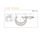 Tooth Thickness Micrometer 123-105 100-125mm 0.01mm Disc Micrometer Original