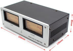 Square VU Meter - Retro LED Audio Level Gauge with Warm Yellow Backlight