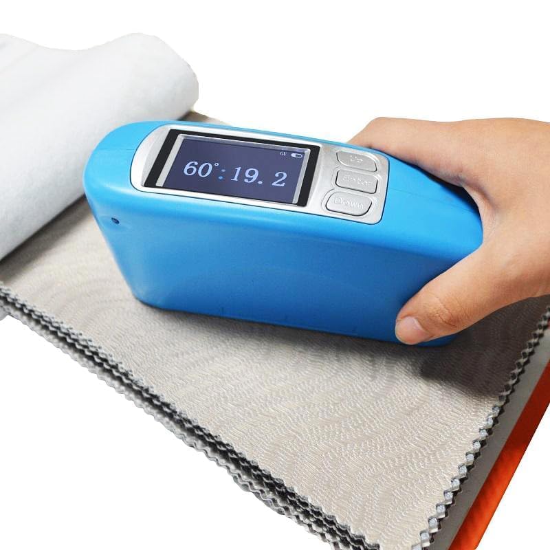 60 Degree Gloss Meter Single Angle Gloss Meter with Test Angle 60° Test Range 0-1000GU for Paint Ink Coating Electroplating Plastic Electronics Hardware and Other Fields