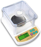 Digital Electronic Jewelry Scale Precision 0.01g Lab Balance Weight Scales with Windshield Multifunctional Measuring Scales，500g/0.01g (Power)