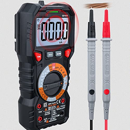 Professional Digital Multimeter RMS Auto Range 6000 Counts Live Voltage Temperature Meter