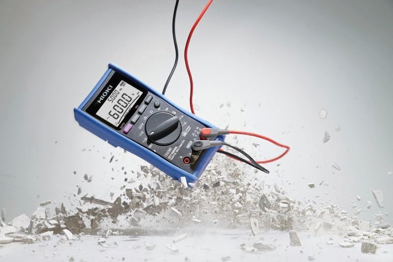 True RMS Digital Multimeter (Range: 40Hz–1kHz AC) 6000 Count AC/DC Voltage Current Ohm Continuity Tester for Electricians, Industrial & Field Use | Model: Hioki DT-4256
