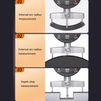 Radius Measurement Tool, Digital Radius Gauge, with 5 Measuring Jaw, Measuring Radius 0.2"-27.5" (5mm-700mm), for Mechanical Parts, Wooden Molds