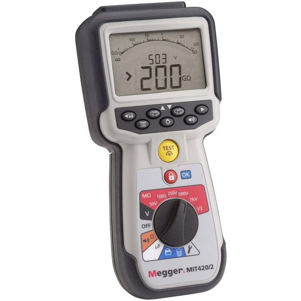 Megger MIT420/2 Insulation Tester, CAT IV, PI and DAR, Data Logging