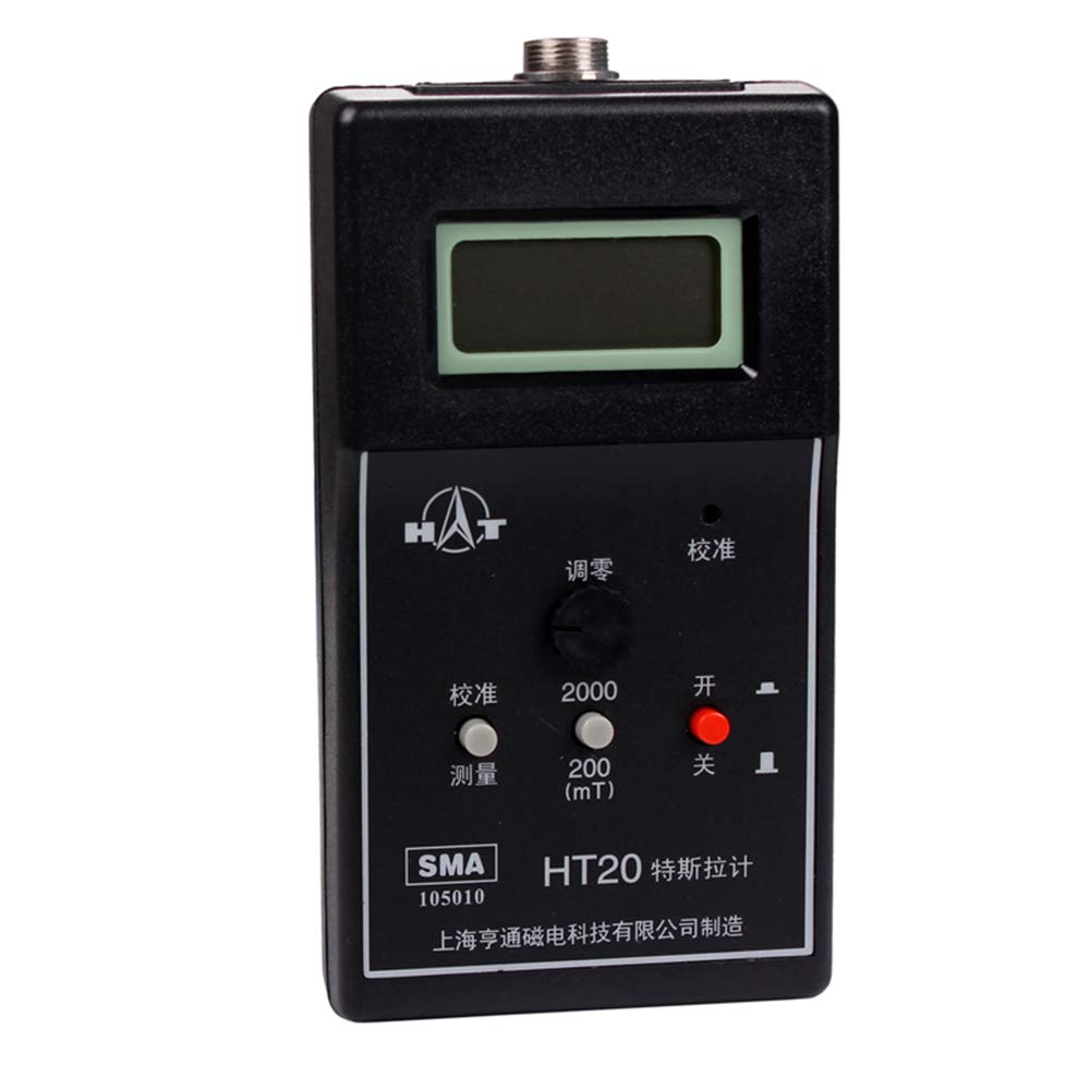 Gauss Meter- Handheld Digital Tesla Meter Fluxmeter Surface Magnetic Field Tester HT20