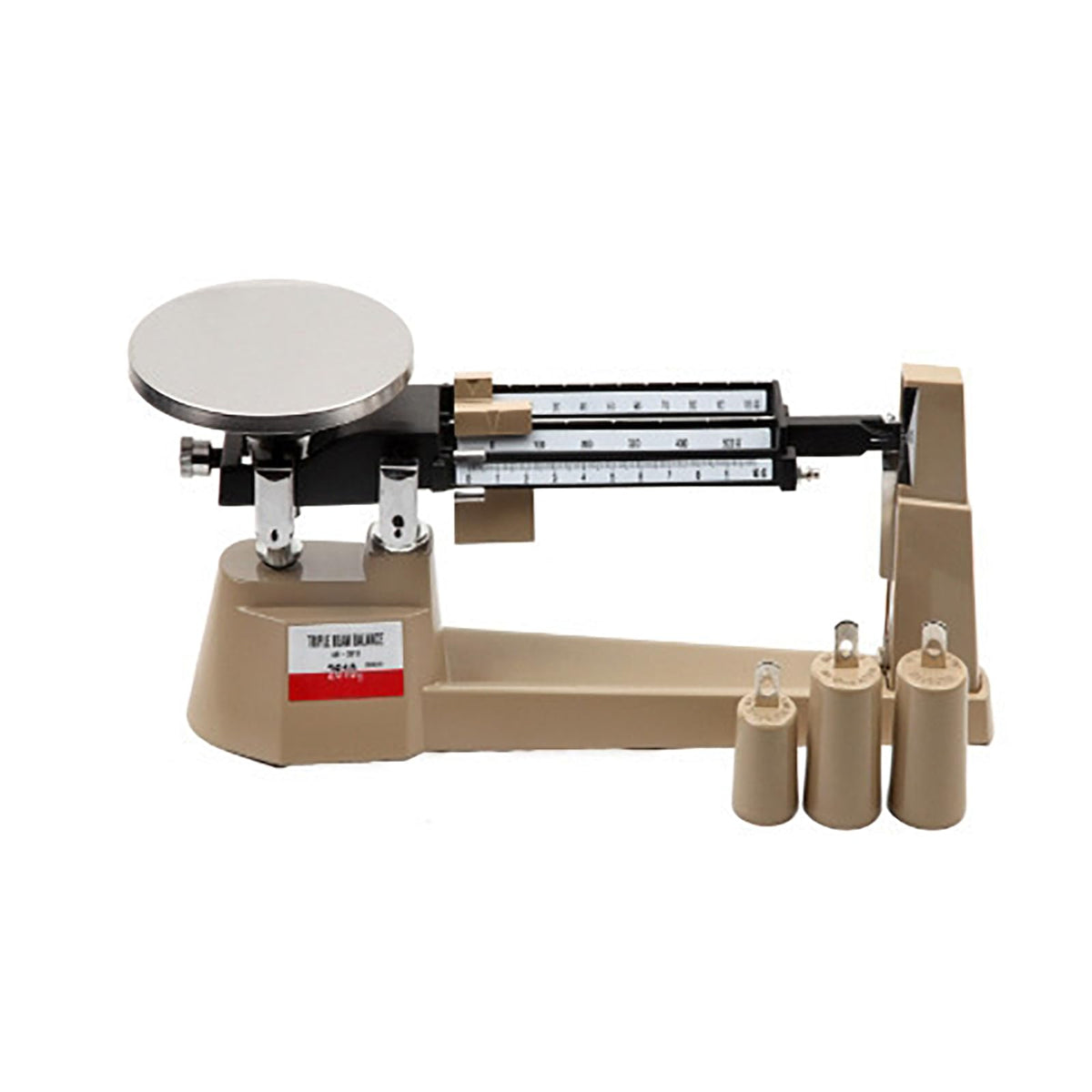 Triple Beam Balance Scale with Stainless Steel Platform, for Lab and Classroom Use, Magnetic Damping, 2610g Capacity