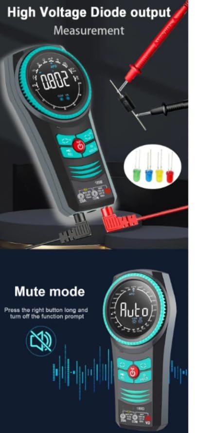 189C Portable RotaryDial Digital Multimeter VoltageCurrent Tester NCVDiode CapacitanceResistance Meter
