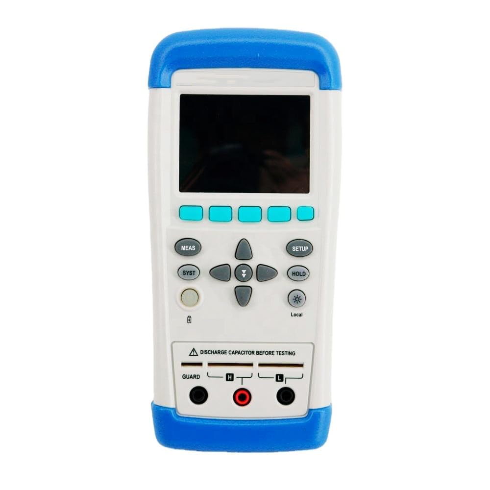 USB LCR Meter Tester Touchscreen Electric Bridge for Inductance Resistance Capacitance Measurement with Frequency 100Hz 120Hz 1kHz 10kHz 100kHz USB Storage Files Internal Trigger Mode