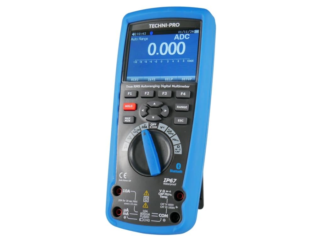 Techni-Pro TNP388 - True RMS Industrial Multimeter with Bluetooth, Data Logging, and Trend Capture