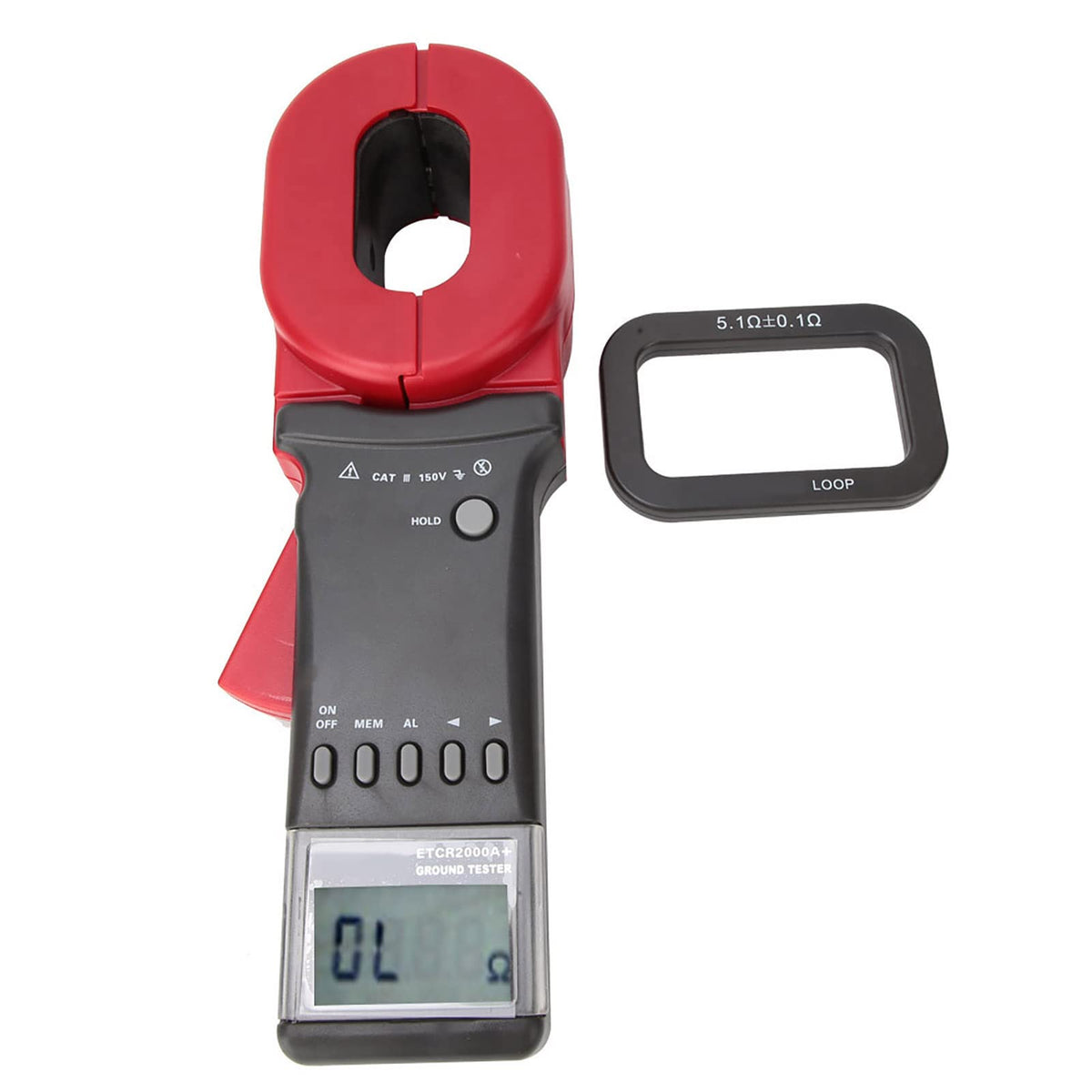 WALFRONT Resistance Clamp Tester 0.01-200 99 Sets Record Grounded Systems with Loops for Electric Power Telecommunications Meteorology and Oil Fields