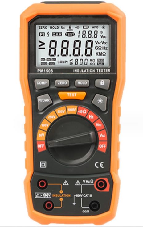 PM1508 High Precision 100GOhm Insulation Resistance Measurement Zero and LOCKfunction Meter Insulation resistanceTester