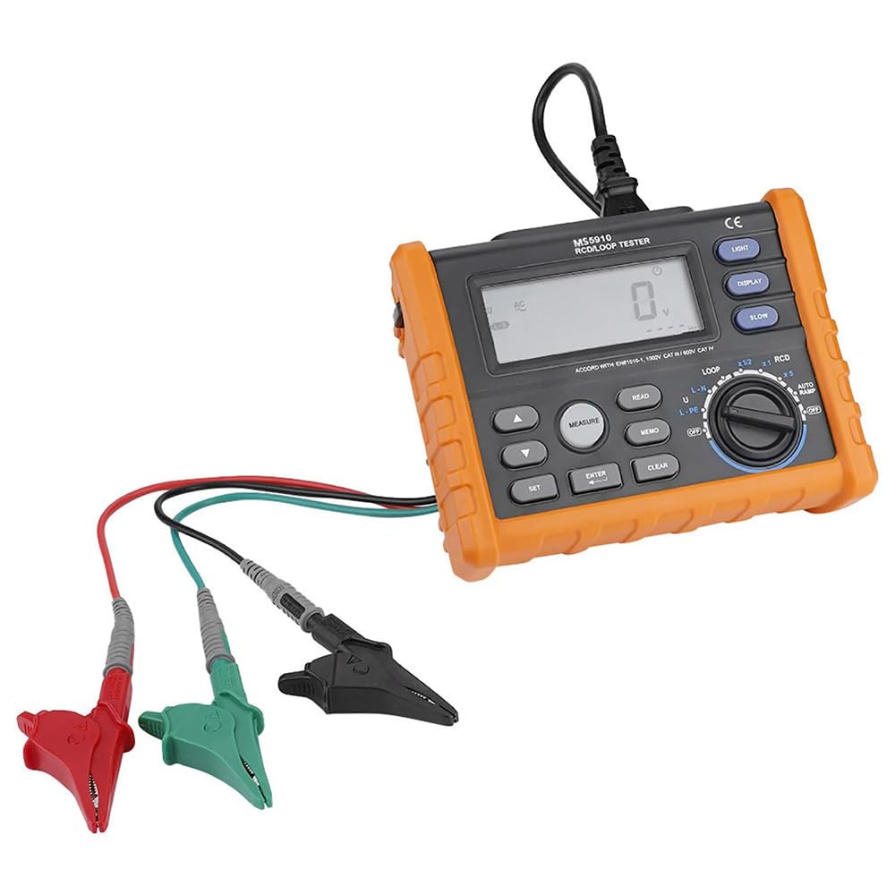 MS5910 Leakage Switch Tester Digital Resistance Meter RCD Loop Resistance Tester Multimeter Electrical Repairing Tools