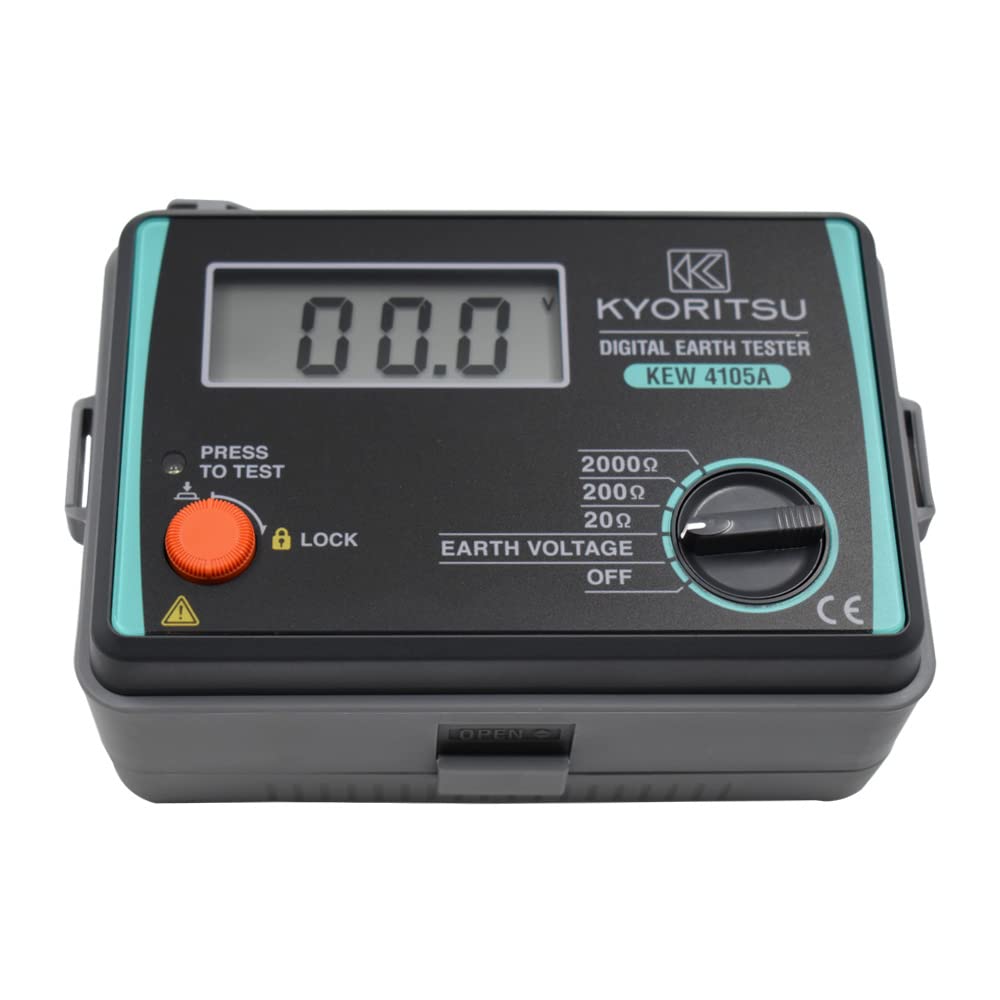 KYORITSU 4105A Digital Earth Resistance Tester KYORITSU KEW 4105A Digital Earth Tester Multimeter Resistance Meter with Hard Case