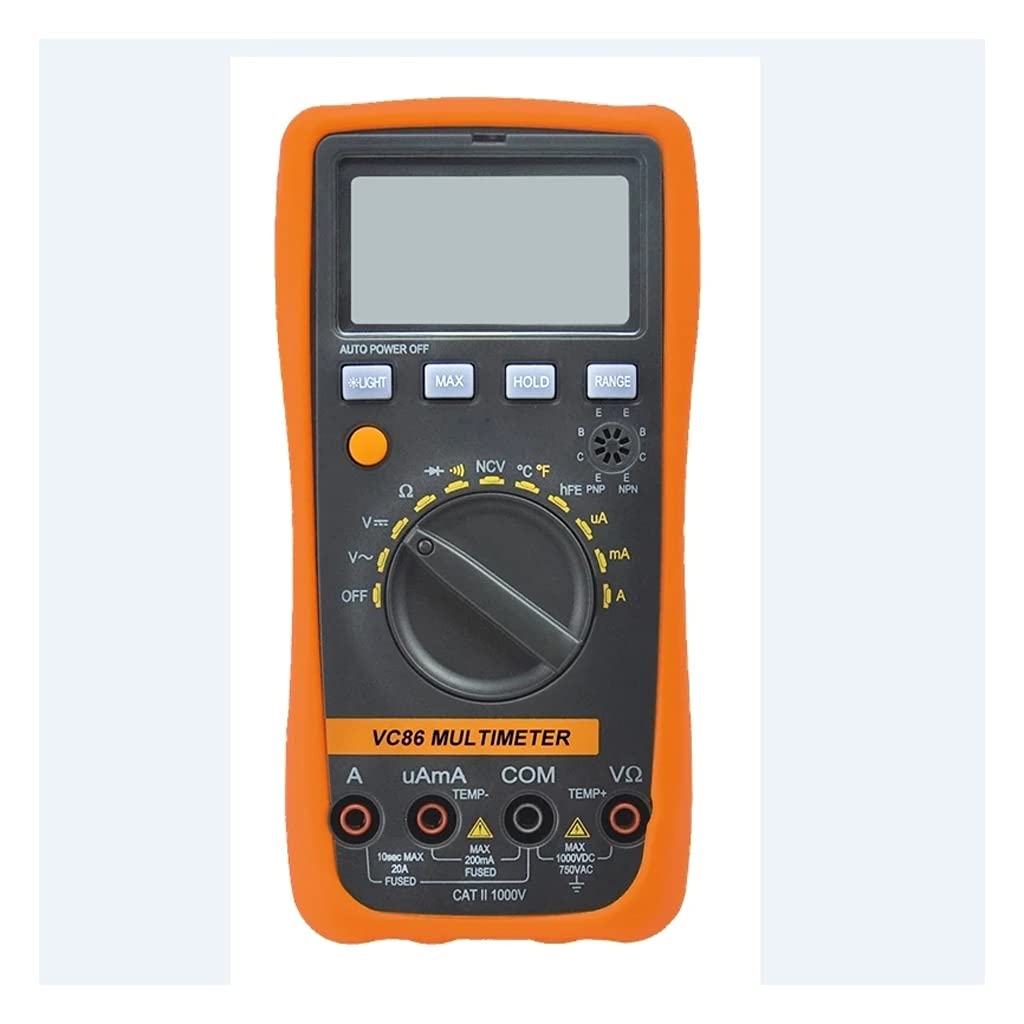 VC86 Auto Range Digital Multimeter Temperature Meter W/NCV HFE Test & LCD Backlight 3 1/2 1000V AC Multimetro