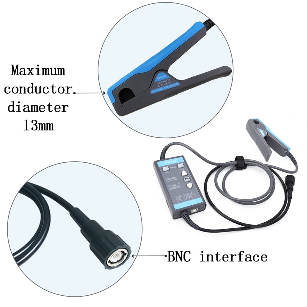 Micsig Oscilloscope AC/DC Current Probes with Standard BNC Interface CP2100