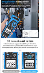 CM88C DigitalClampMeter 600AACDC CurrentTester TrueRMS AutoRange ResistanceDiodeMultimeter Tester
