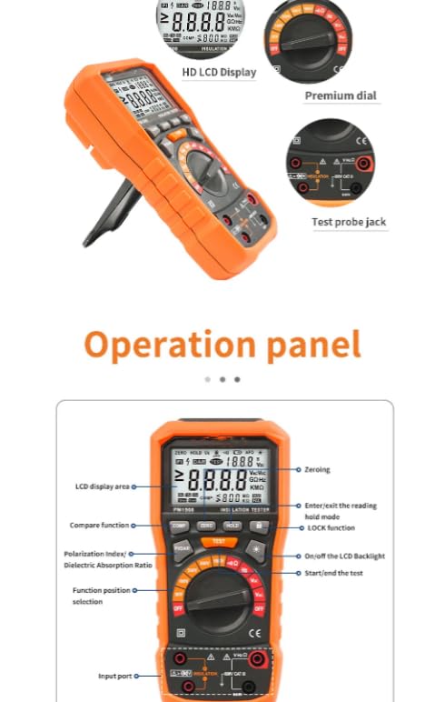 PM1508 High Precision 100GOhm Insulation Resistance Measurement Zero and LOCKfunction Meter Insulation resistanceTester
