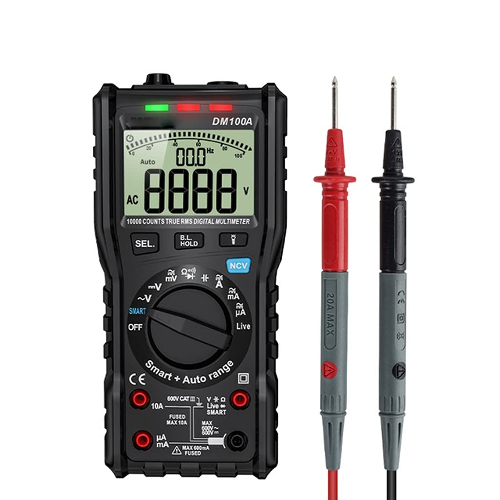 DM100A Digital Multimeter Universal Meter 10000 Count AC/DC Voltage Current Resistance Capacitance Measurement Tool