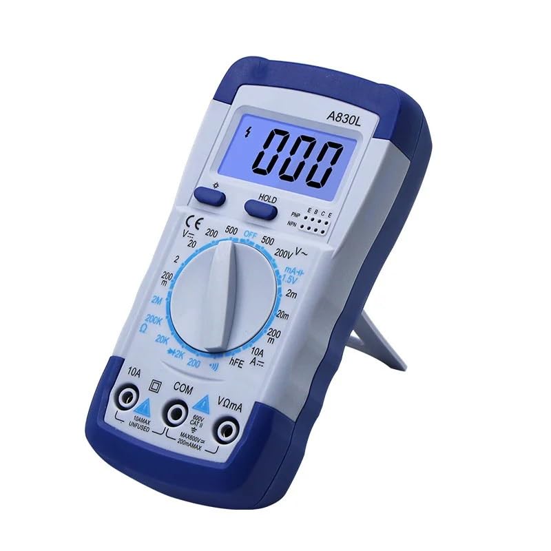 Voltmeter Ammeter Ohm Tester High Safety Handheld Meter Electrical Testing Tool LCD Digital Multimeter(E)