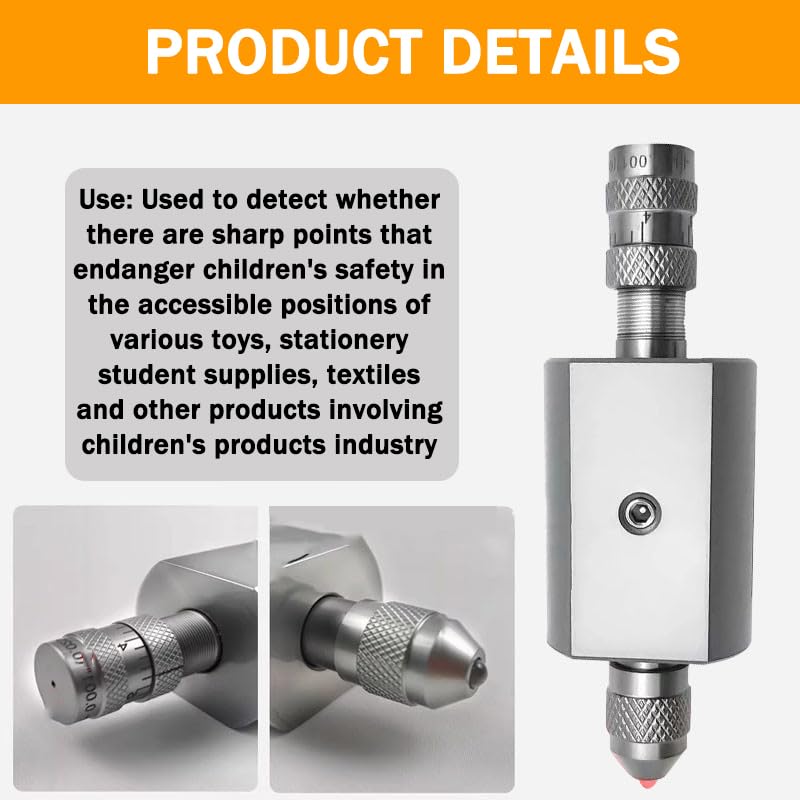 Toys Sharp Edge Product Tester, Sharp Point Tester, Sharpness Tester Knife Scale, Cusp Tester Angle Detector,for Home,Factory