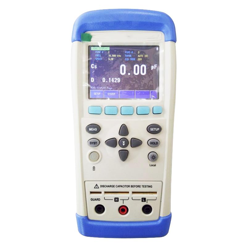 USB LCR Meter DCR Tester Touchscreen Electric Bridge for Inductance Resistance Capacitance Measurement with Frequency 50Hz 100Hz 120Hz 1kHz 2kHz 10kHz USB Storage Files Internal Trigger Mode