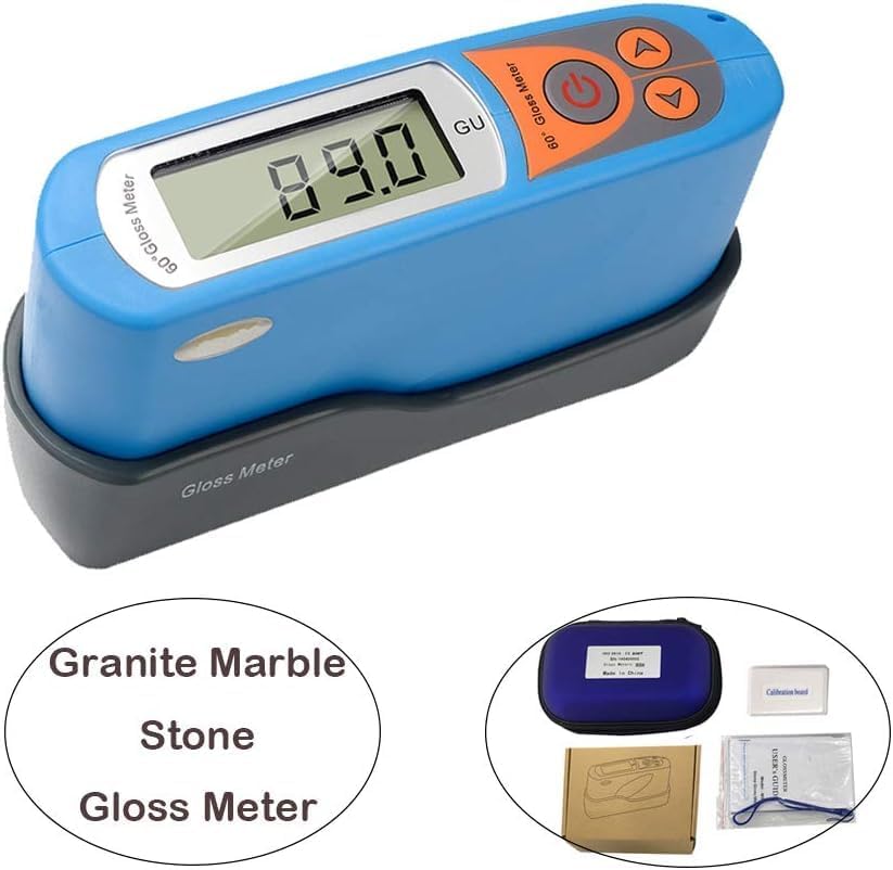 Stone Glossmeter Handheld Gloss Meter Tester for Granite Marble Angle 60 Degree with Measuring Range 0 to 199GU