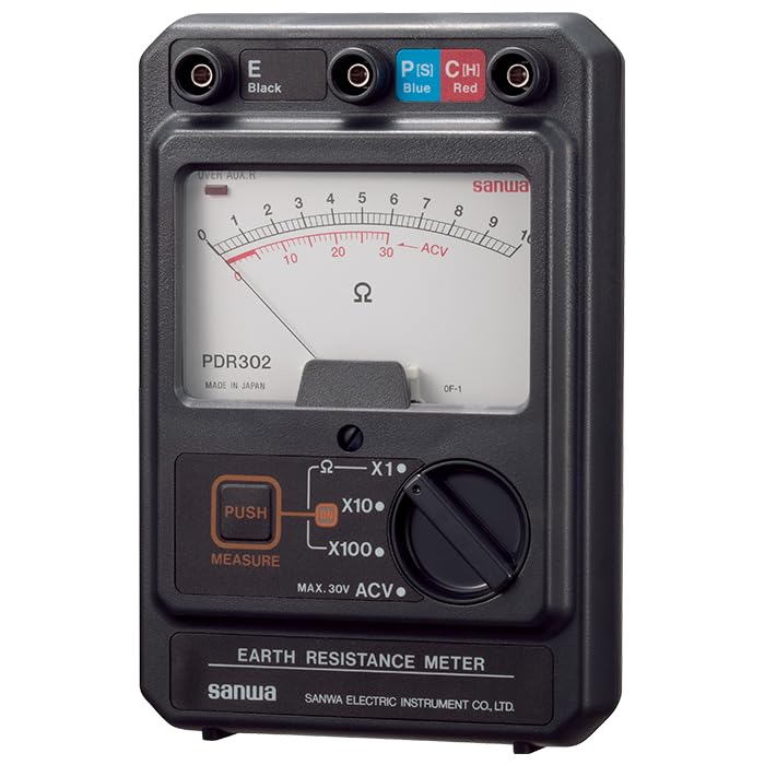 Japan Sanwa PDR302 Analog Type PDR4000 Digital Type Earth Testers Earth Resistance Tester Easy to Read with Backlight(PDR4000)