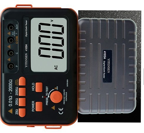 Victor 4105A High Accuracy Digital LCD Ground Earth Resistance Current 200V Tester Resistivity Tester Earth Electrical Meter 20Ω-2000Ω