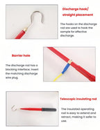 High Voltage Insulated Discharge Rod, Portable Telescoping Safety Tool for Electrical Testing & Line Maintenance (35KV, 100cm/3.3ft) - Essential for Professionals